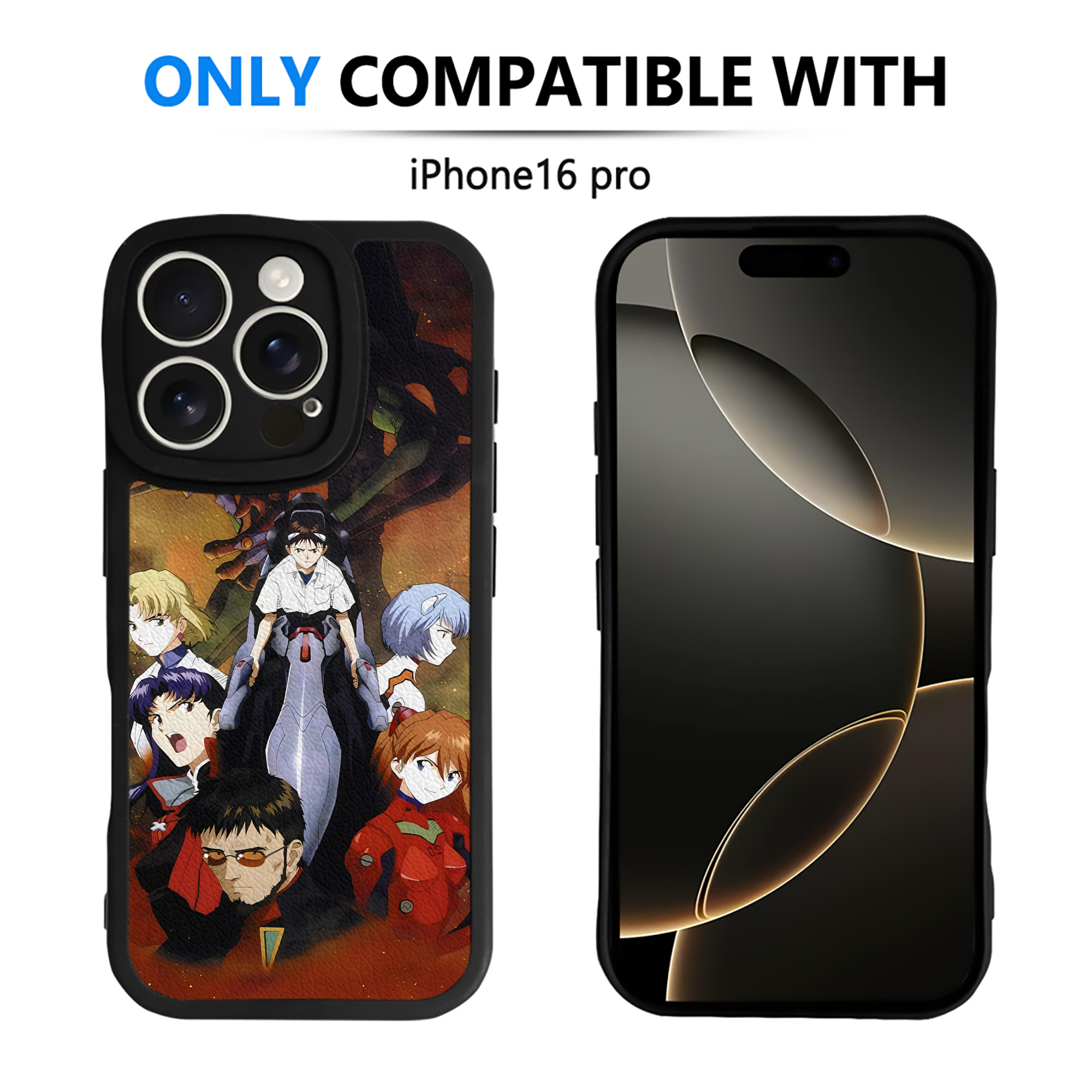 （画像用） EVA 新世紀エヴァンゲリオン 【iPhone 16シリーズ対応】シリコンスマホケース（レザー調） 材質：シリコン